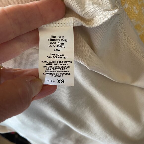 BKE Core women's size XS cream short sleeve pullover dressy casual stretchy top - Picture 8 of 8